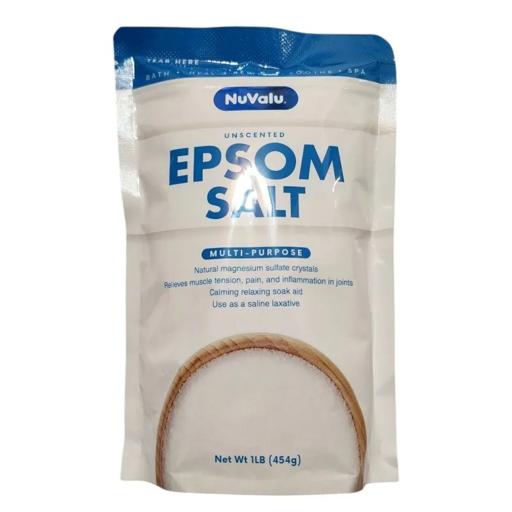 NuValu Epsom Salt Natural Magnesium Sulfate 1lb